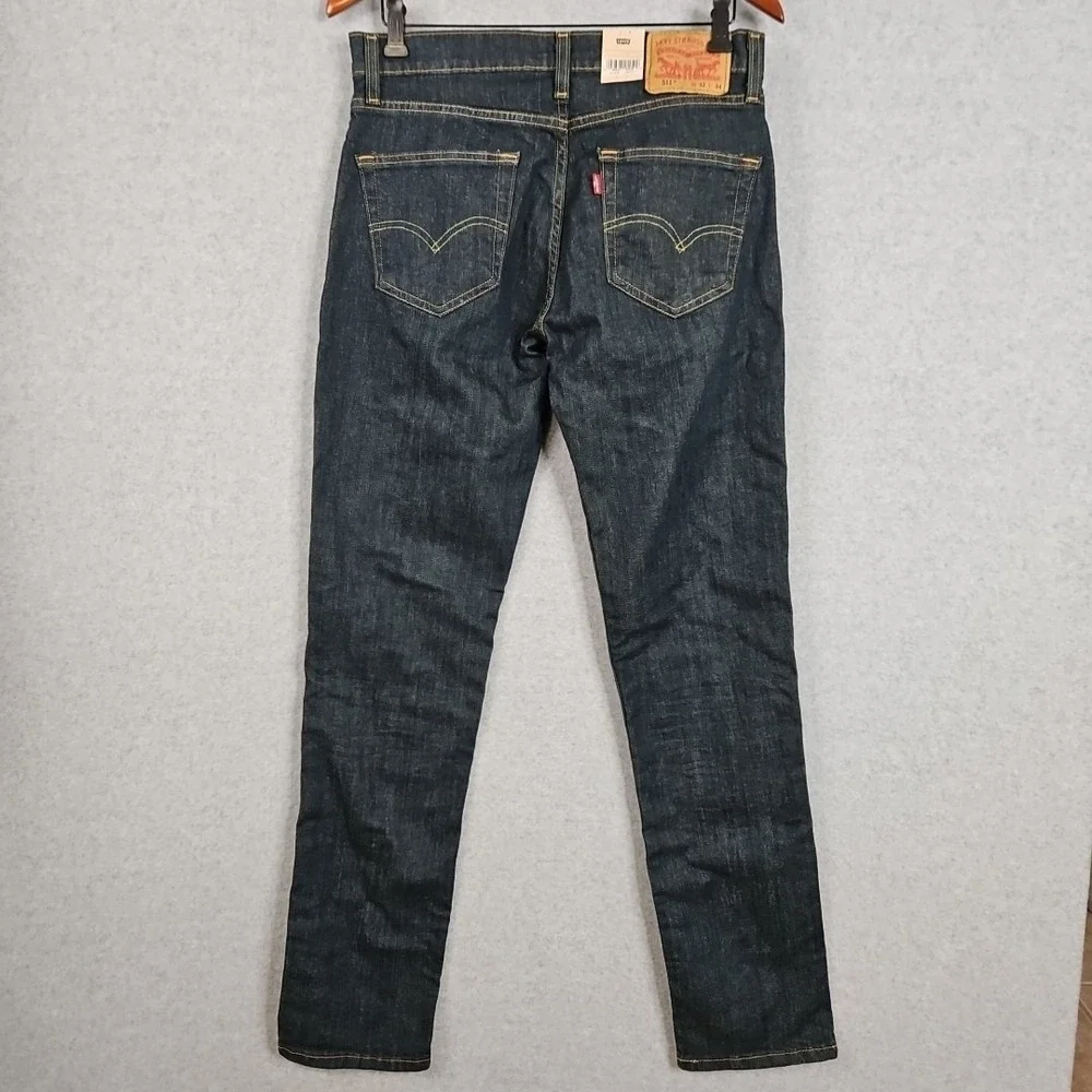 Levi's Men's 511 Slim Fit Stretch‎ Jeans Dark Blue 32W x 34L 45110408 New